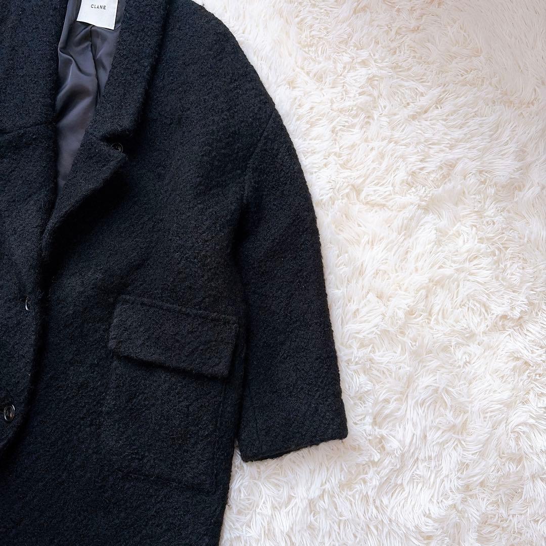 CLANE クラネ　ウール　ボアロングチェスターコート　マキシ丈