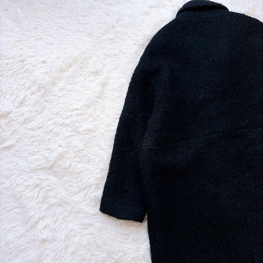 CLANE クラネ　ウール　ボアロングチェスターコート　マキシ丈