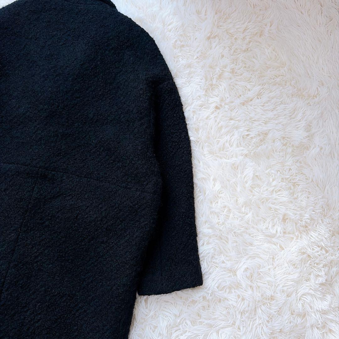 CLANE クラネ　ウール　ボアロングチェスターコート　マキシ丈