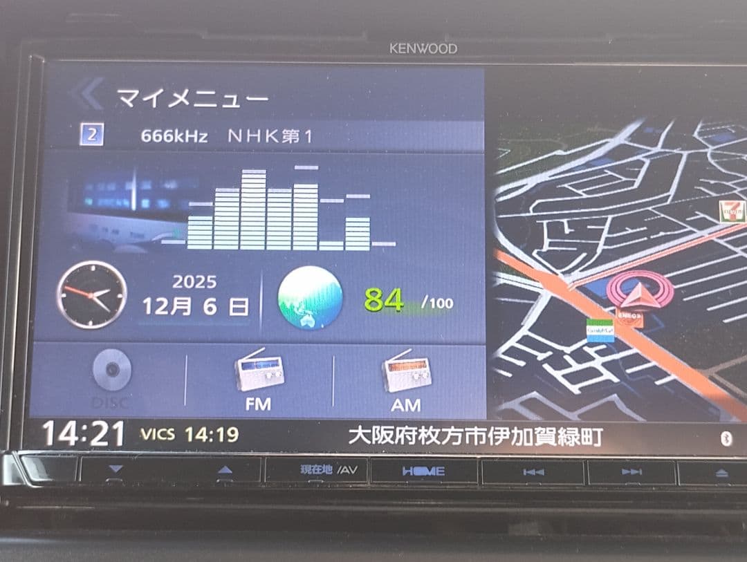 MDV-L504 KENWOODカーナビ（動作品） 地図データ更新済み