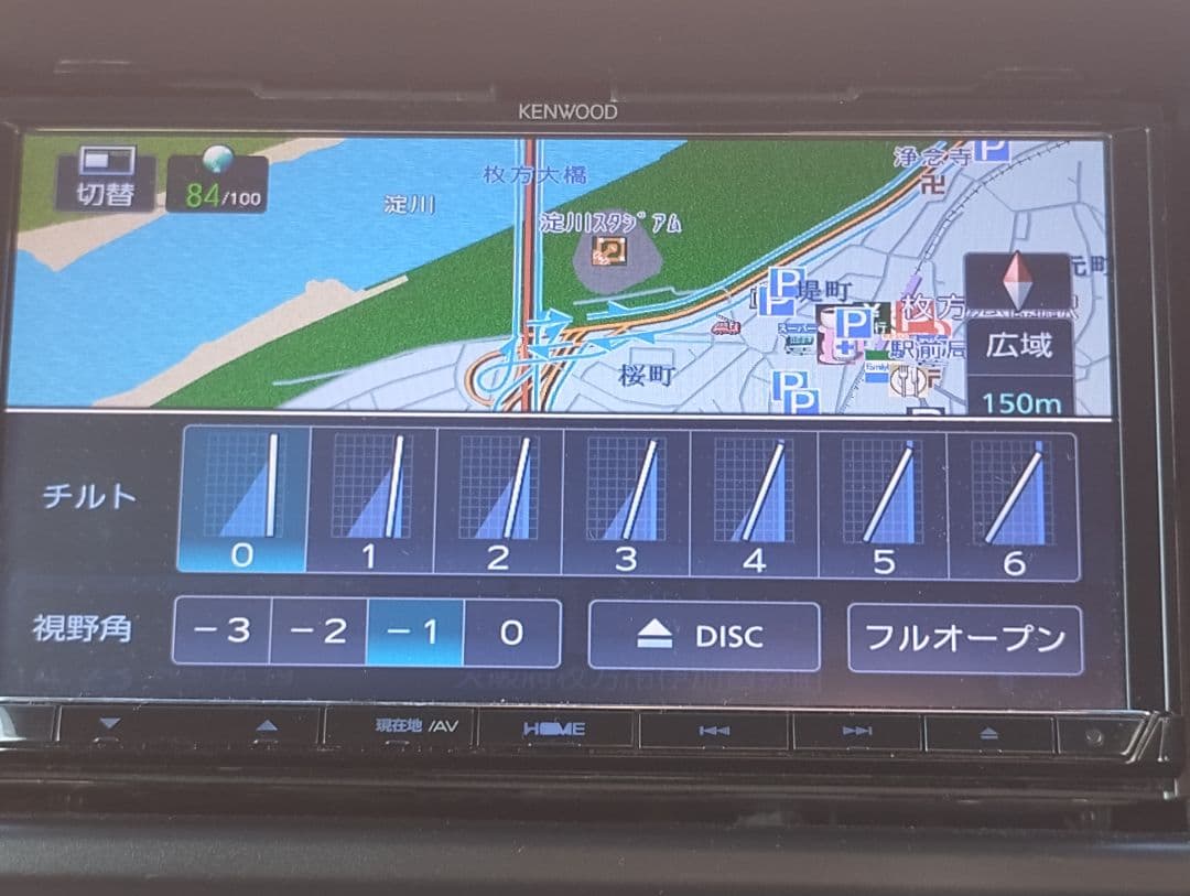 MDV-L504 KENWOODカーナビ（動作品） 地図データ更新済み