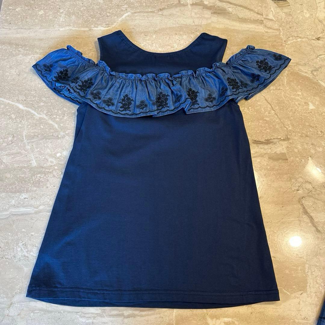 アナスイミニ 160【極美品】スカラ刺繍Tシャツ＆キュロット