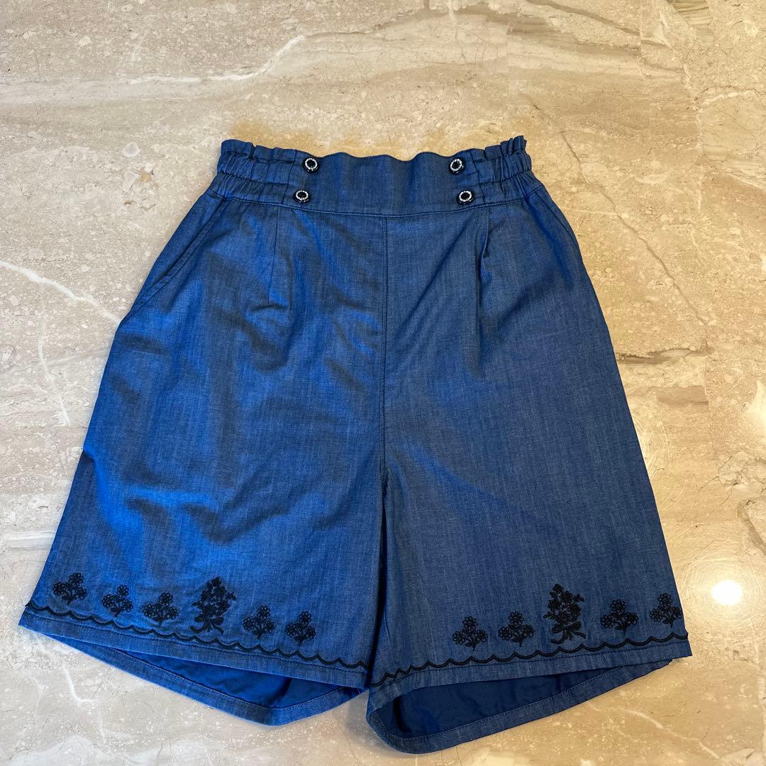 アナスイミニ 160【極美品】スカラ刺繍Tシャツ＆キュロット