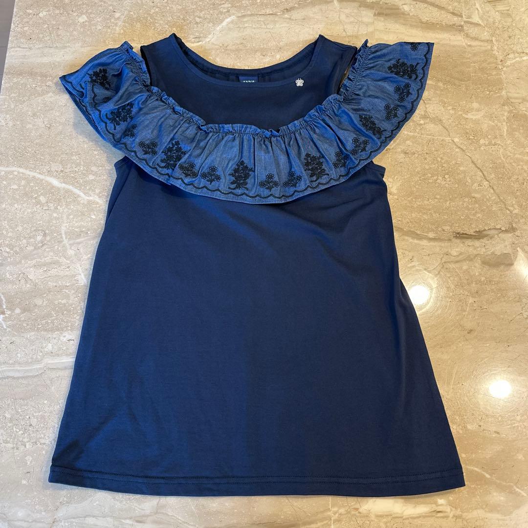 アナスイミニ 160【極美品】スカラ刺繍Tシャツ＆キュロット