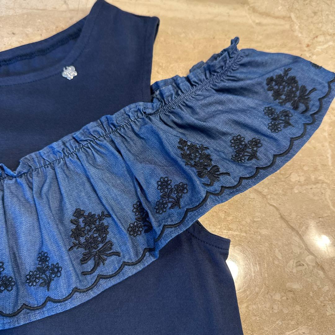 アナスイミニ 160【極美品】スカラ刺繍Tシャツ＆キュロット