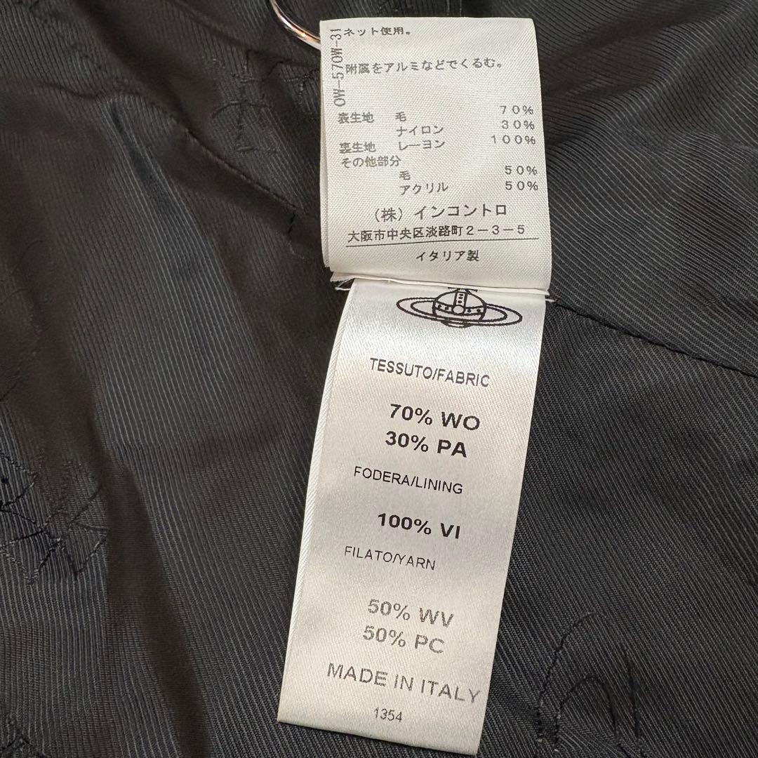 美品✨ヴィヴィアンウエストウッド ショールカラー ダブル コート チェック 38