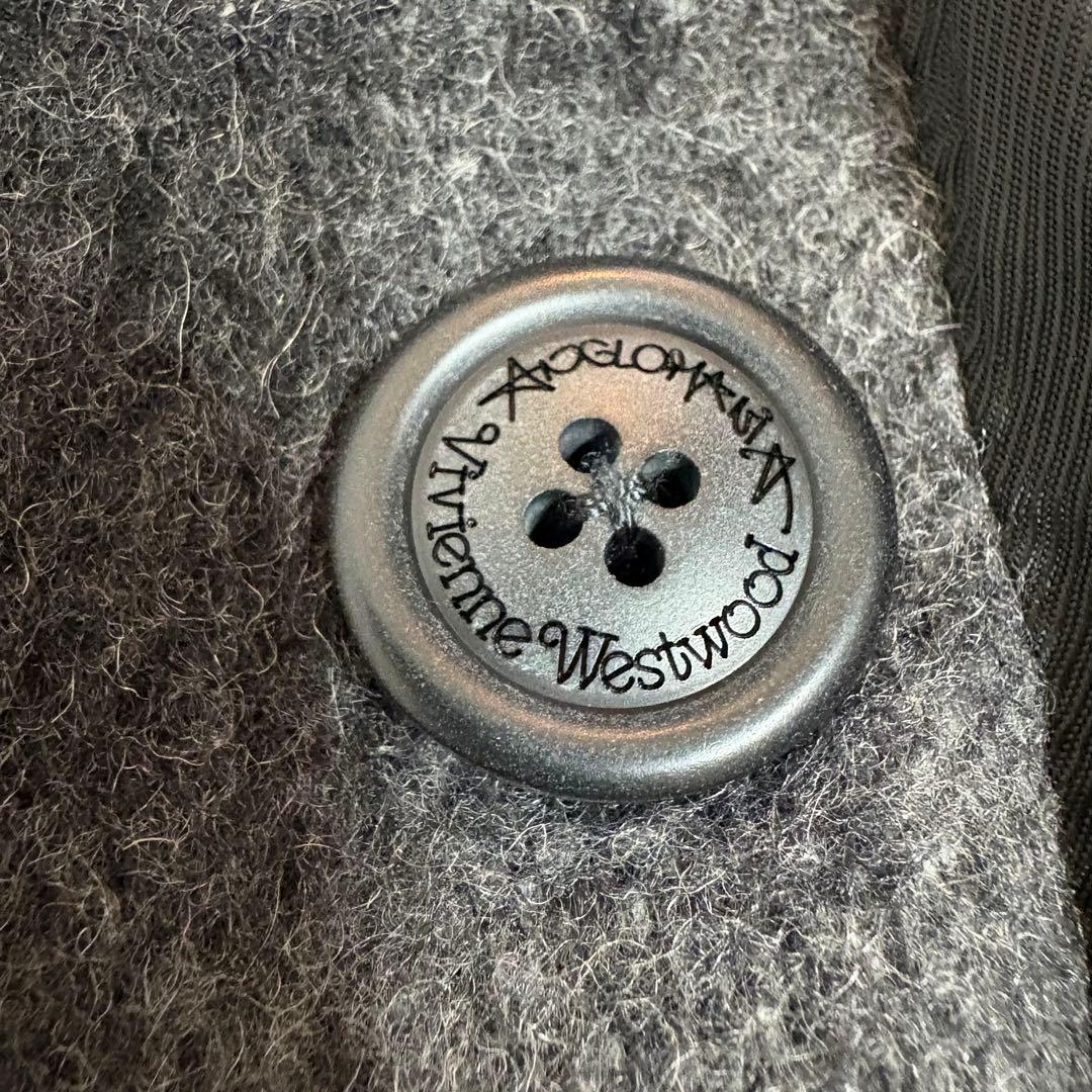 美品✨ヴィヴィアンウエストウッド ショールカラー ダブル コート チェック 38