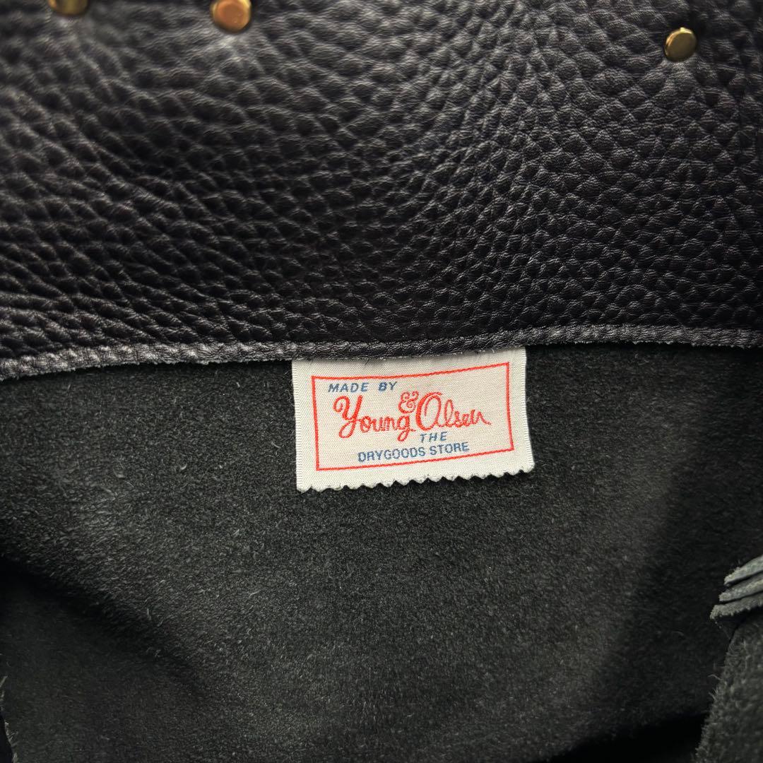 【極美品】 YOUNG&OLSEN トートバッグ ベルト ブラック 黒