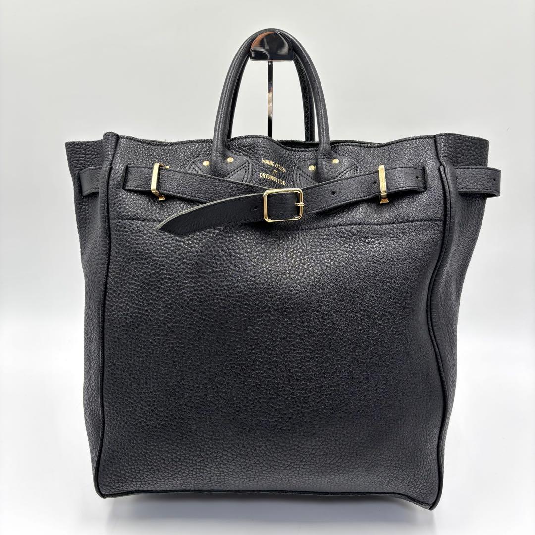 【極美品】 YOUNG&OLSEN トートバッグ ベルト ブラック 黒