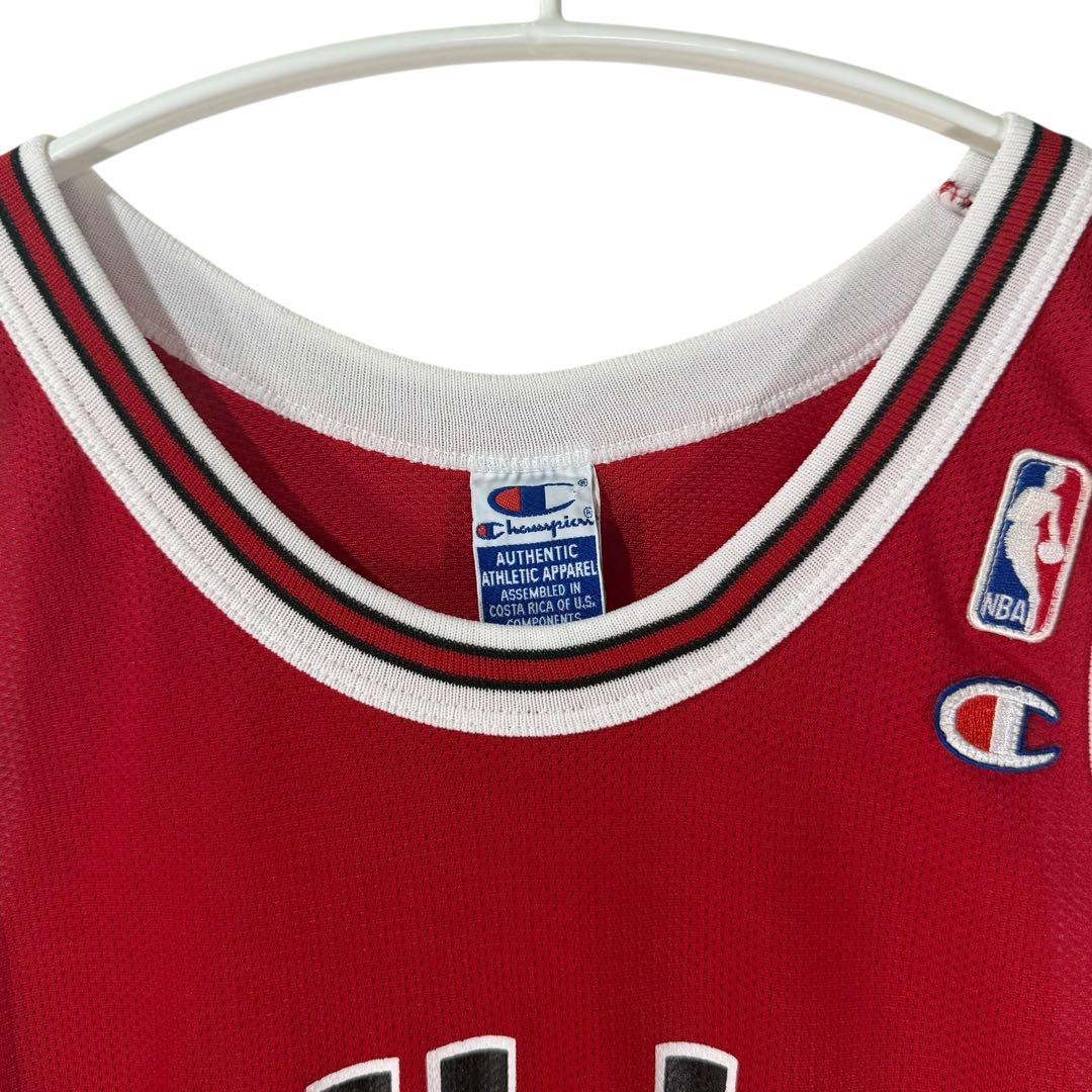 90s Champion NBA ブルズ ロドマン 91 バスケシャツ 40 赤