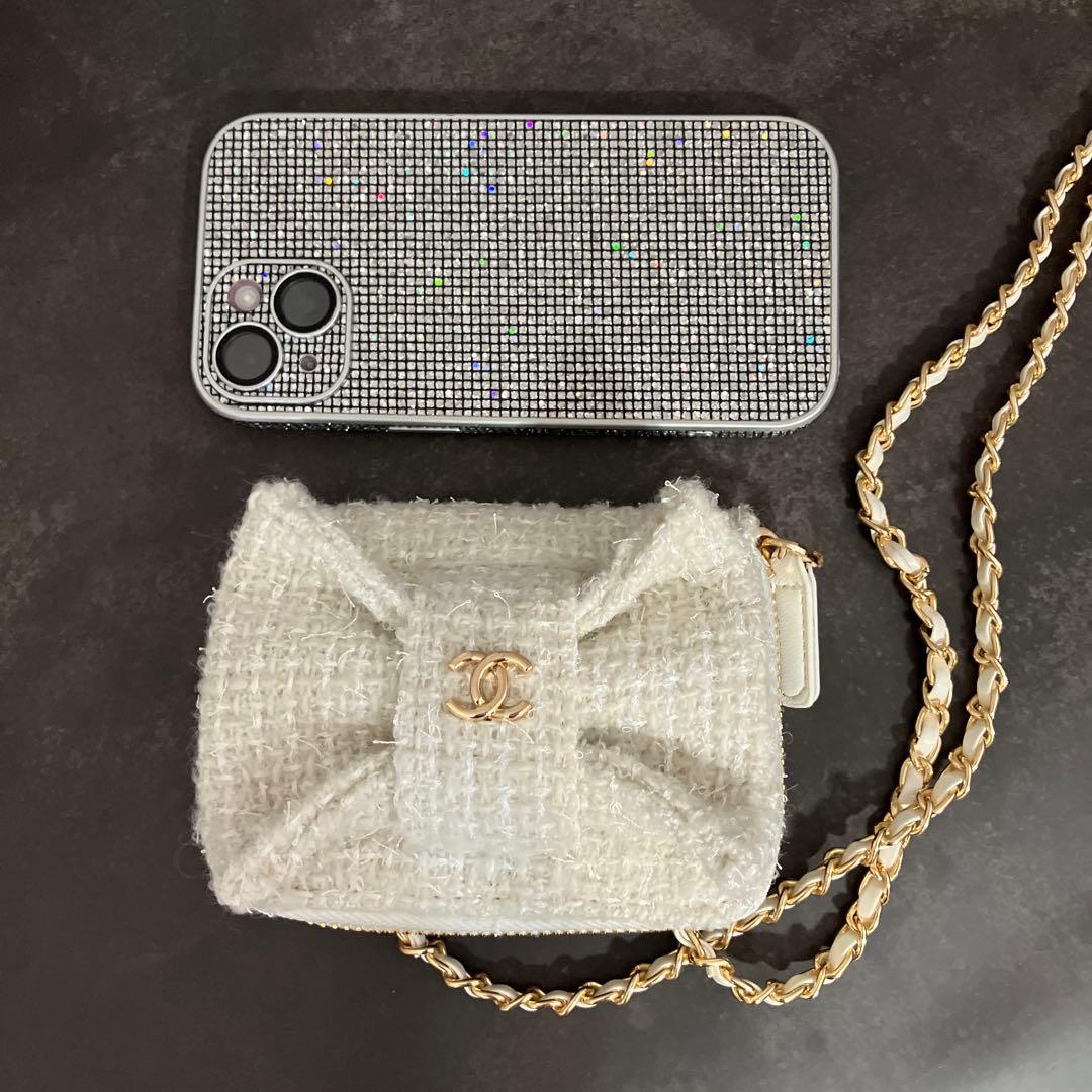 ツイード　ミニバック　ミニウォレット