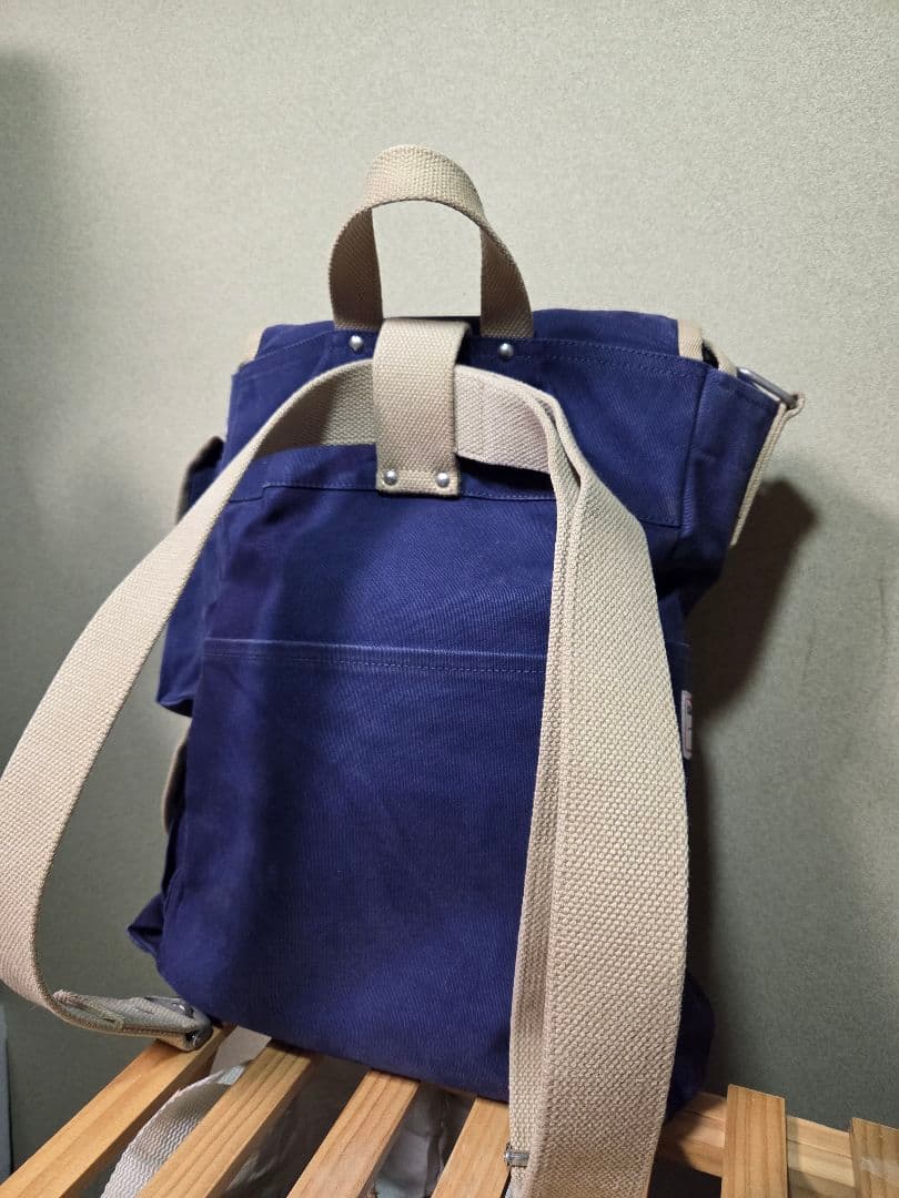 ​【希少・名品】一澤帆布 2wayリュック&ショルダーバッグ ネイビー 京都老舗