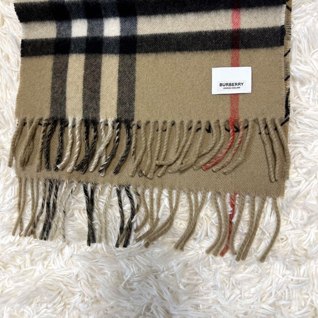 小さい7⭐️バーバリー TB メガチェック カシミヤ マフラー モンタージュ