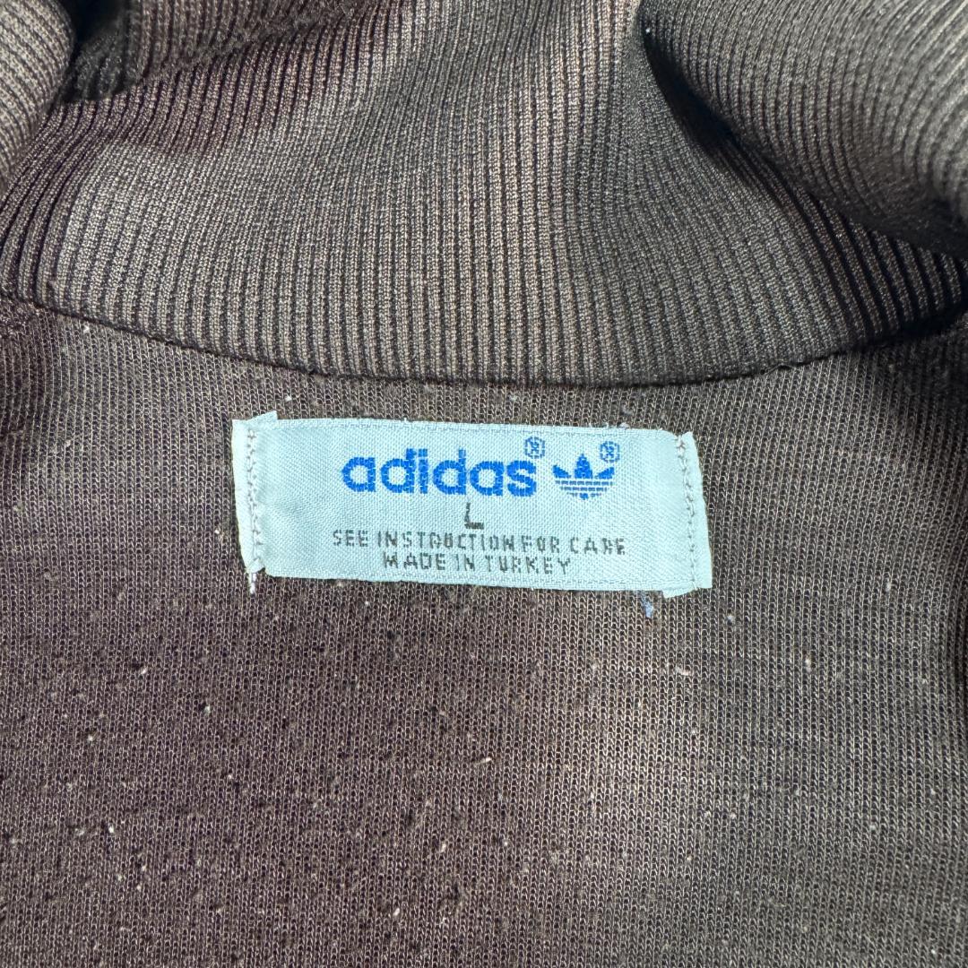 adidas ビンテージ アディダス トラックジャケット ブラウン トルコ製 L