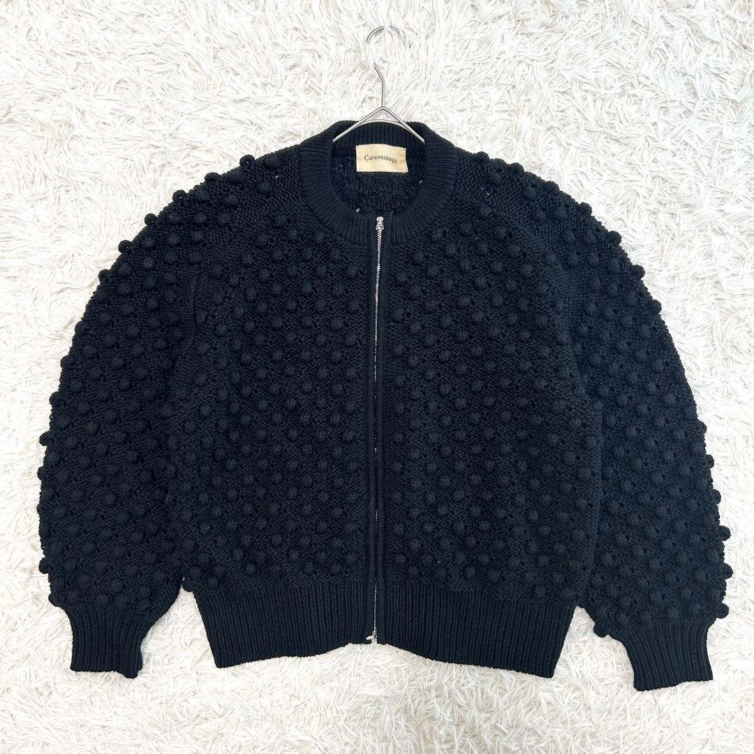 25SS完売品✨美品 Curensology ポコポコアミニットカーディガン　黒