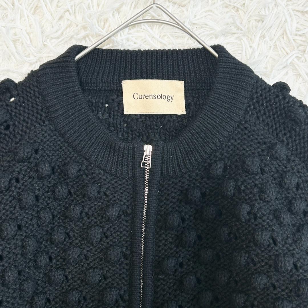 25SS完売品✨美品 Curensology ポコポコアミニットカーディガン　黒