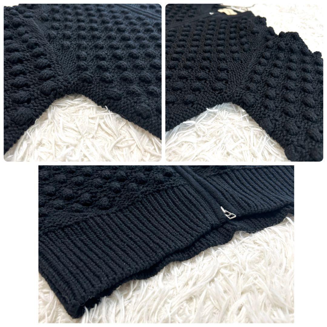 25SS完売品✨美品 Curensology ポコポコアミニットカーディガン　黒