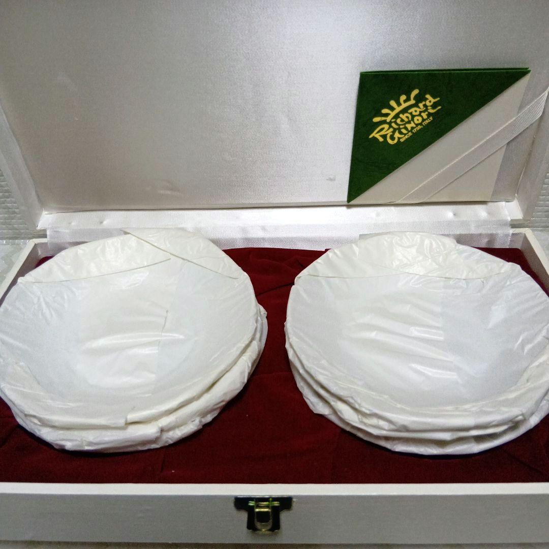 新品未使用Richard Ginori ベッキオホワイトフルーツソーサー6客