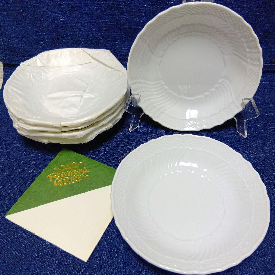 新品未使用Richard Ginori ベッキオホワイトフルーツソーサー6客
