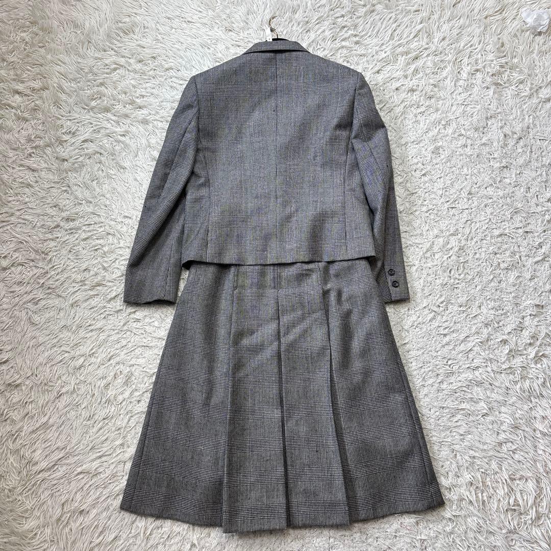 希少【バーバリーズ】グレンチェック　ロングスカート　ダブル　セットアップ　9 7