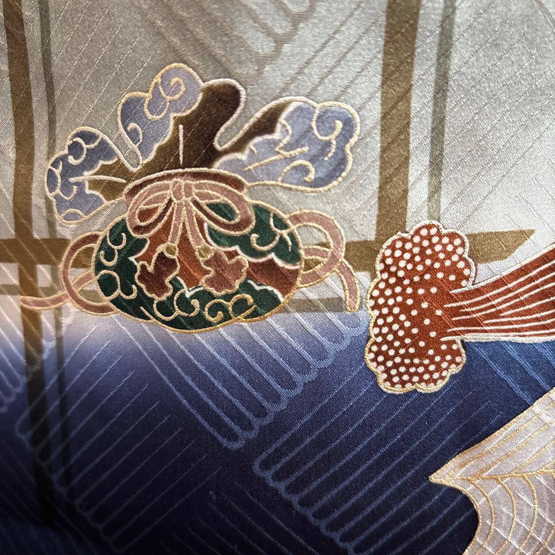 No.12正絹男の子お祝い着　のしめ　　産着　七五三　 新品未使用