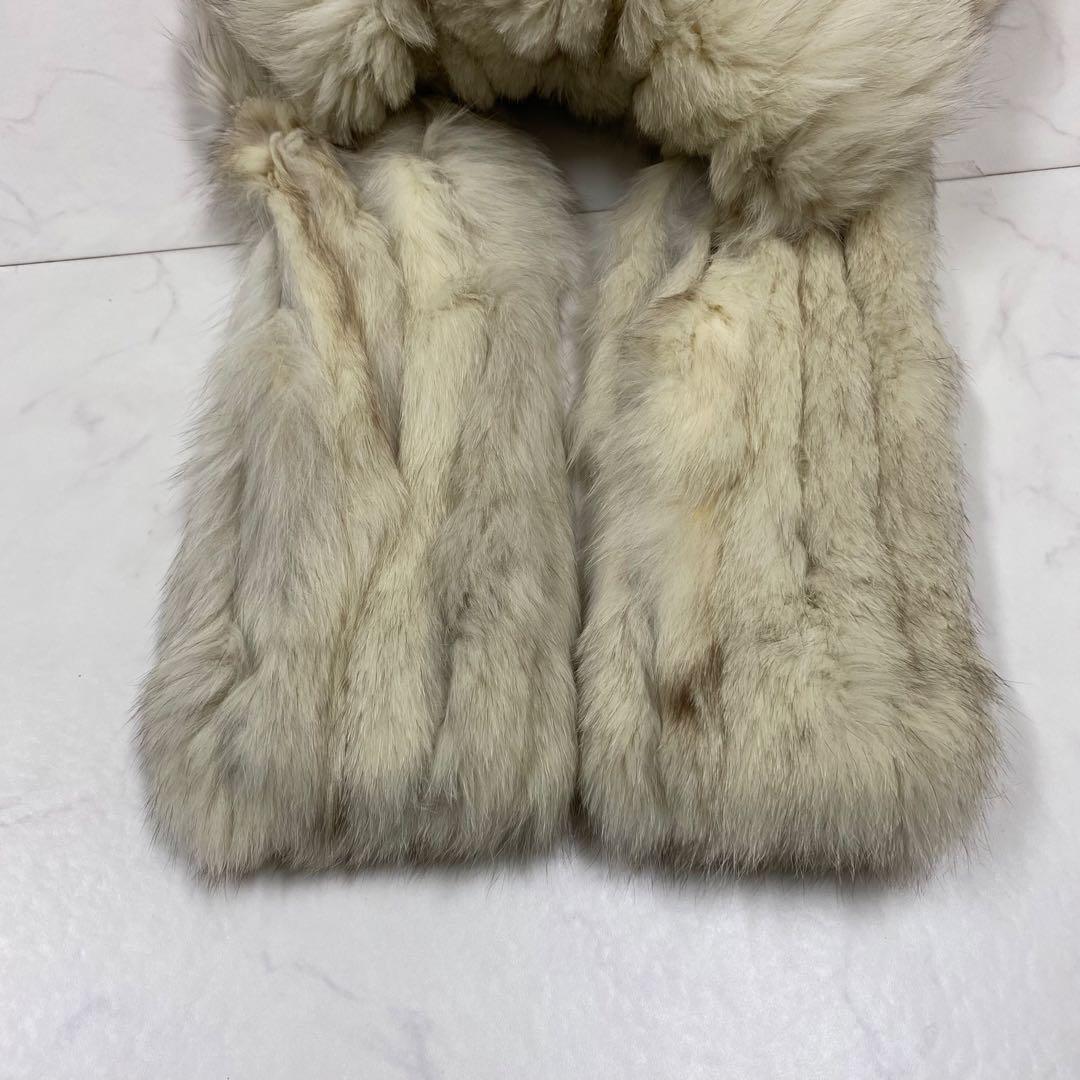 良品★SAGA FOX 銀サガ 毛皮コート リアルファー シルバー系 13 ①