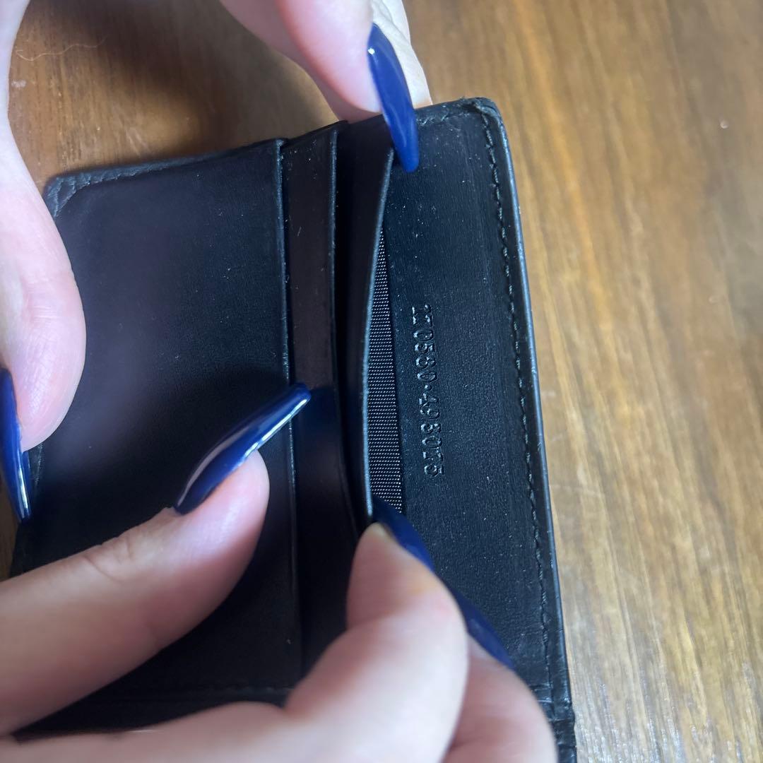 GUCCI ブラックレザー 二つ折り財布　希少