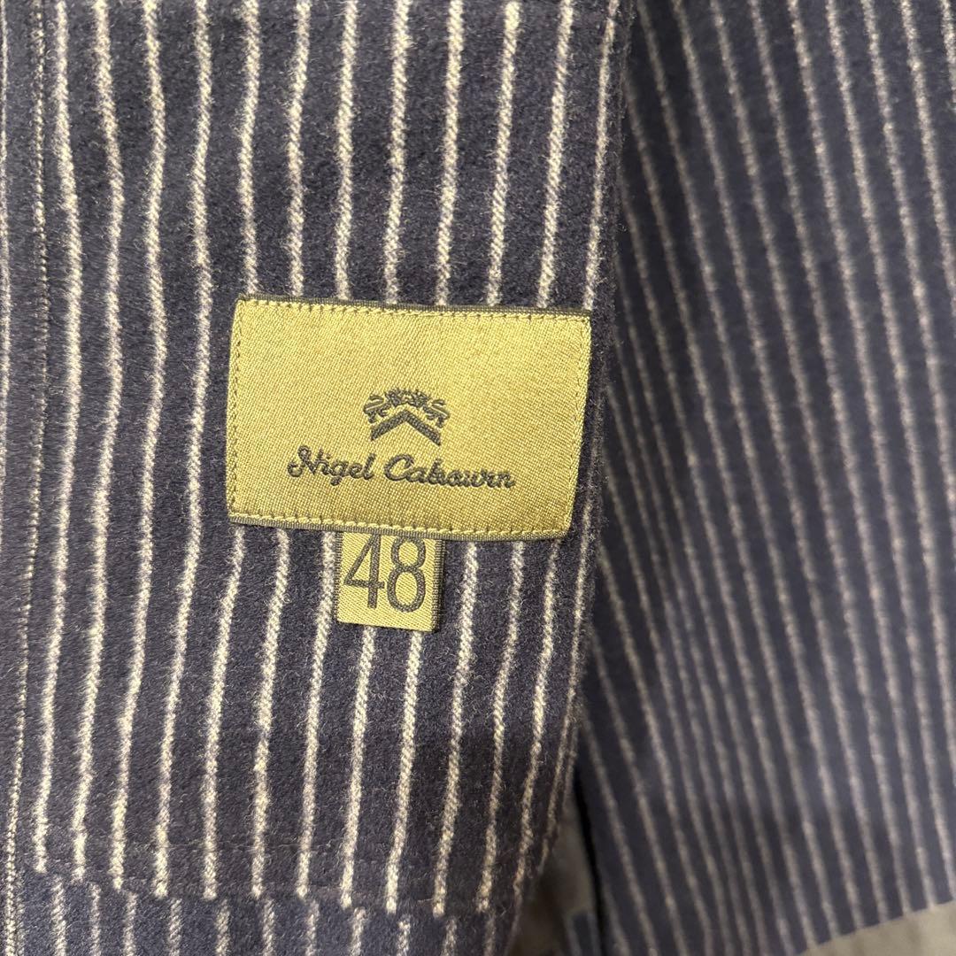 は*ち様 【美品】Nigel Cabournフレンチワークジャケットウールヒッコ