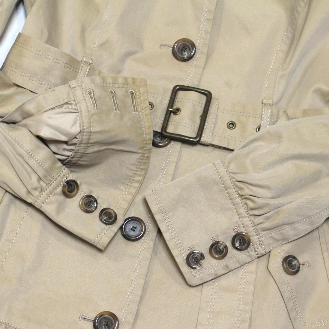 超美品 バーバリー トレンチコート 38 ファー付き ノバチェック裏地