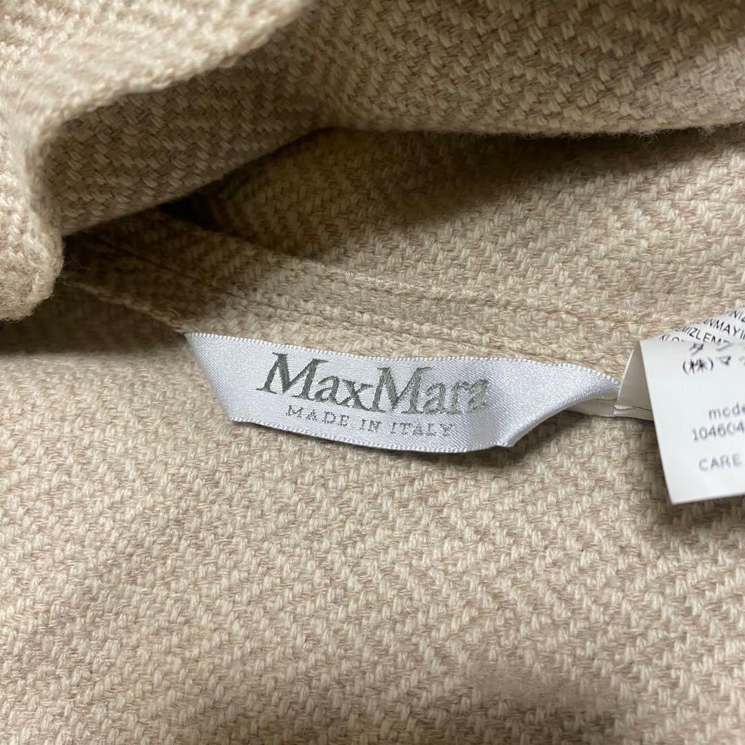 【美品】MaxMaraマックスマーラ カシミヤ ミックスツイードショートコート