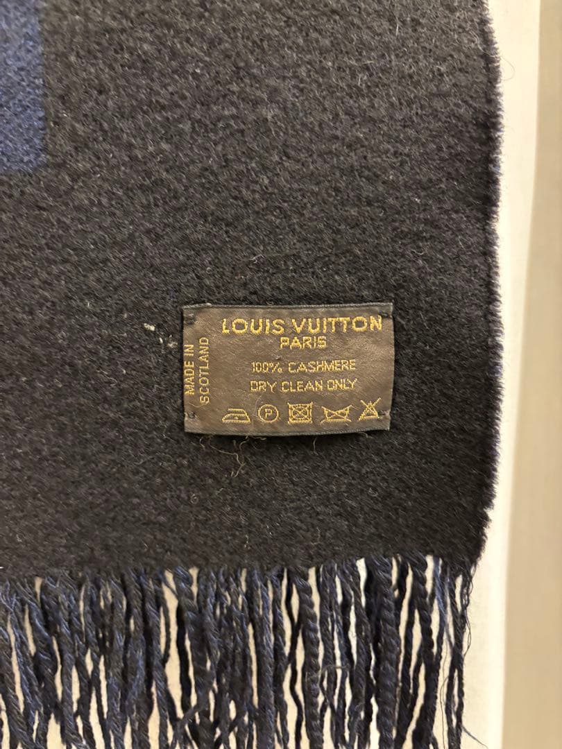 【年末限定価格】 ルイ・ヴィトン LOUIS VUITTON マフラー黒青