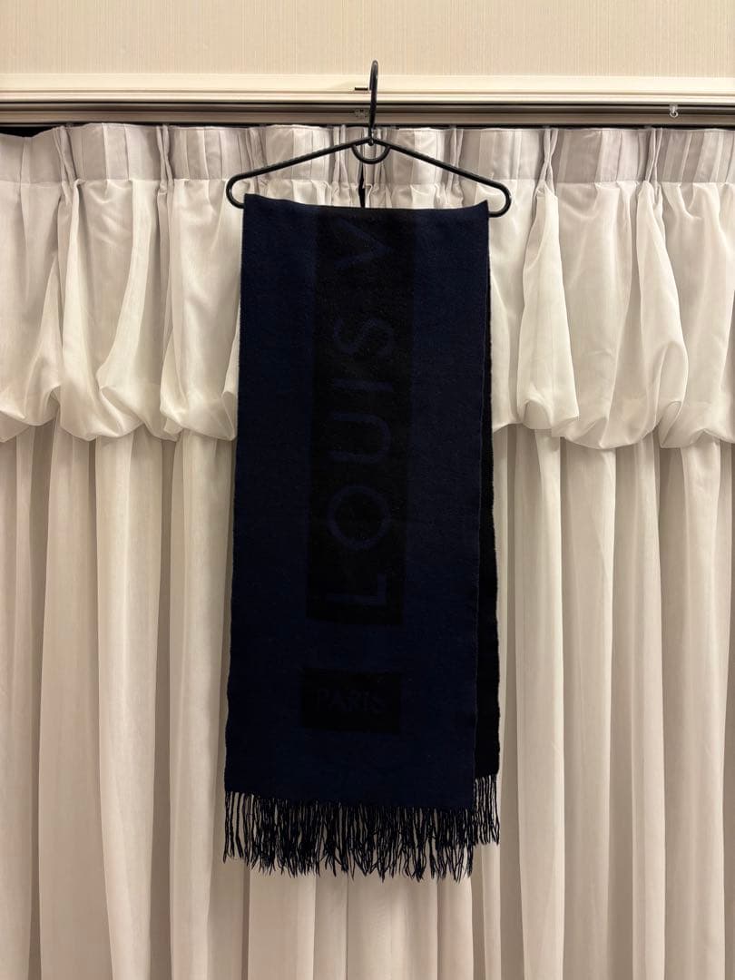 【年末限定価格】 ルイ・ヴィトン LOUIS VUITTON マフラー黒青