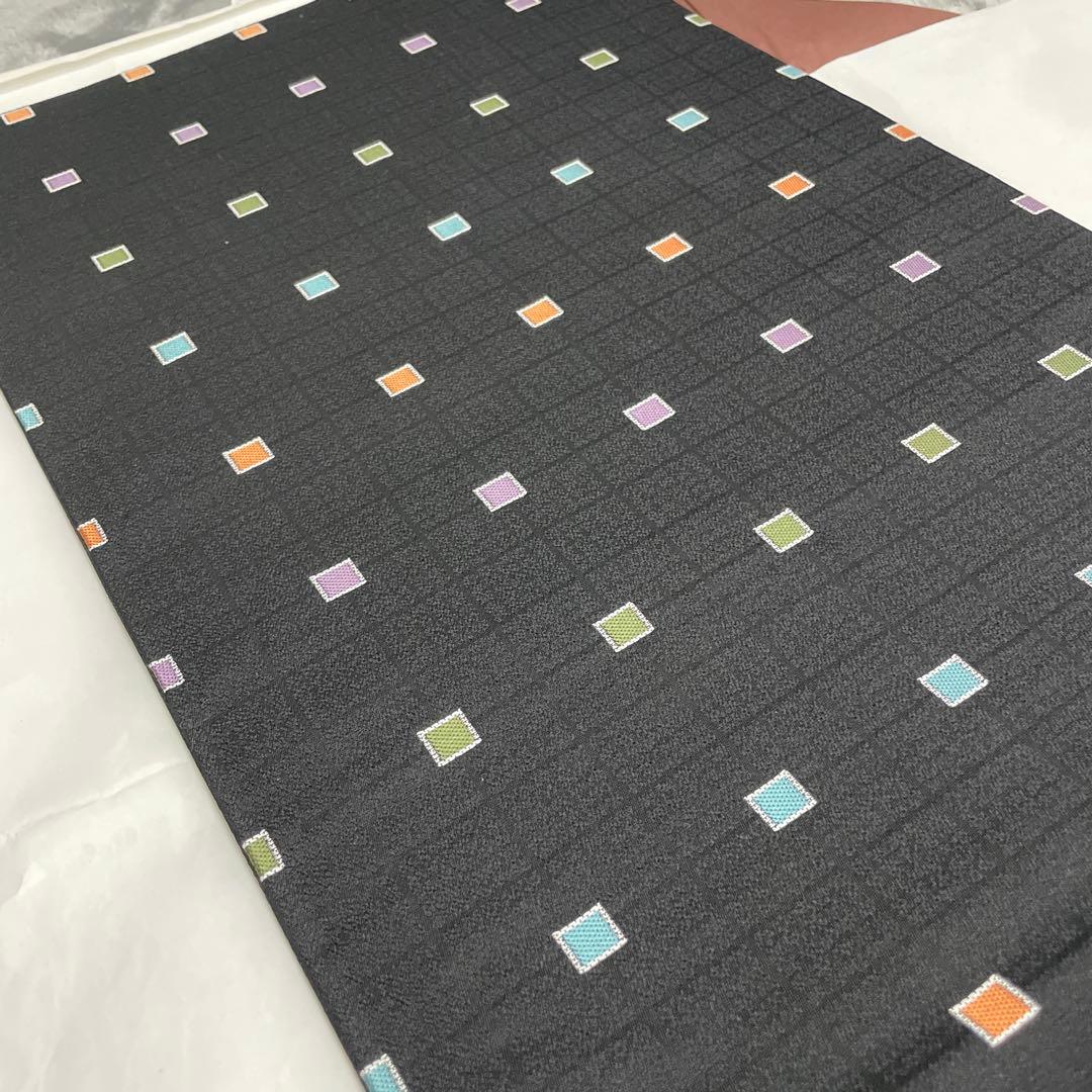 袋帯 正絹 洒落袋帯 美品 カラフル ポップ