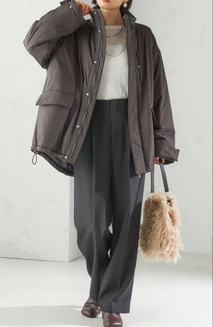 SHIPS for women IMBOTEX 中綿 ミディ ジャケット