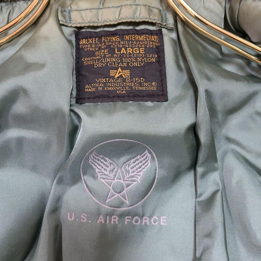 90s Alpha Industries USA B-15D フライトジャケット