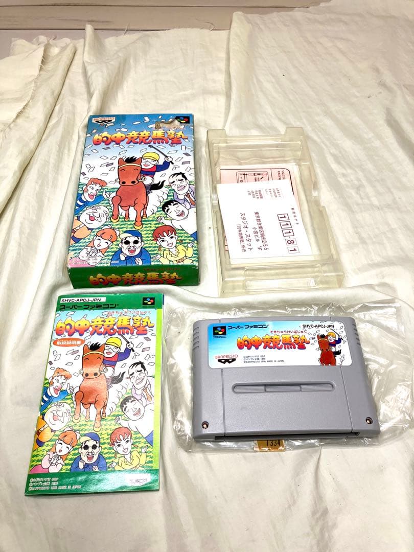 C-3-1D レアレトロ希少　スーパーファミコン　的中競馬塾　箱取扱説明書