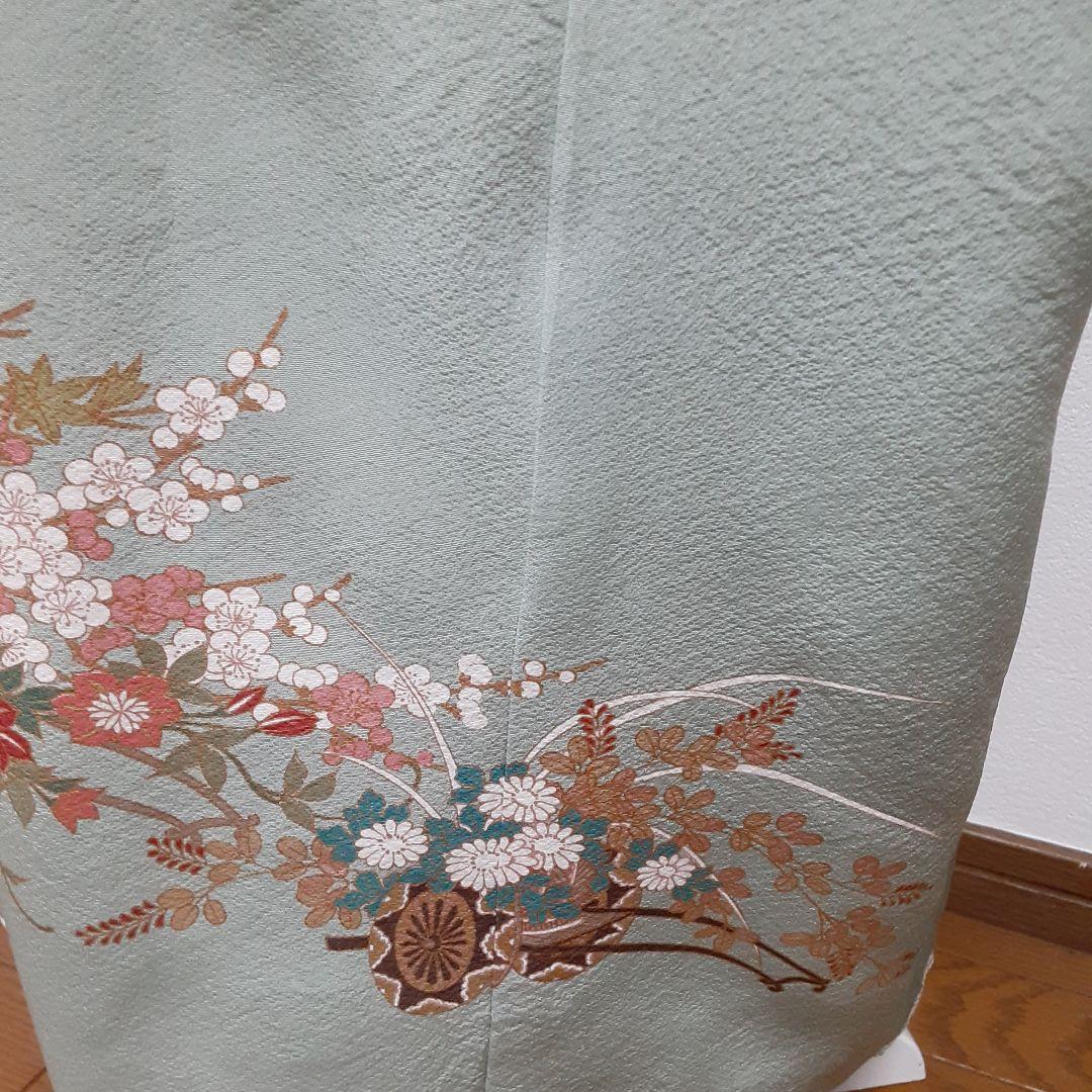 リメイク着物ロングワンピースボレロ付き正絹Ｌ色留袖