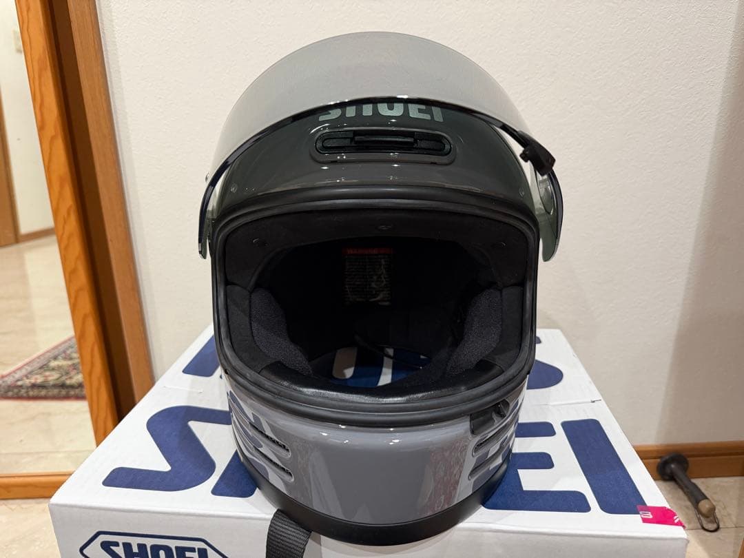 SHOEI フルフェイスヘルメット グレー ミラーシールド glamstar