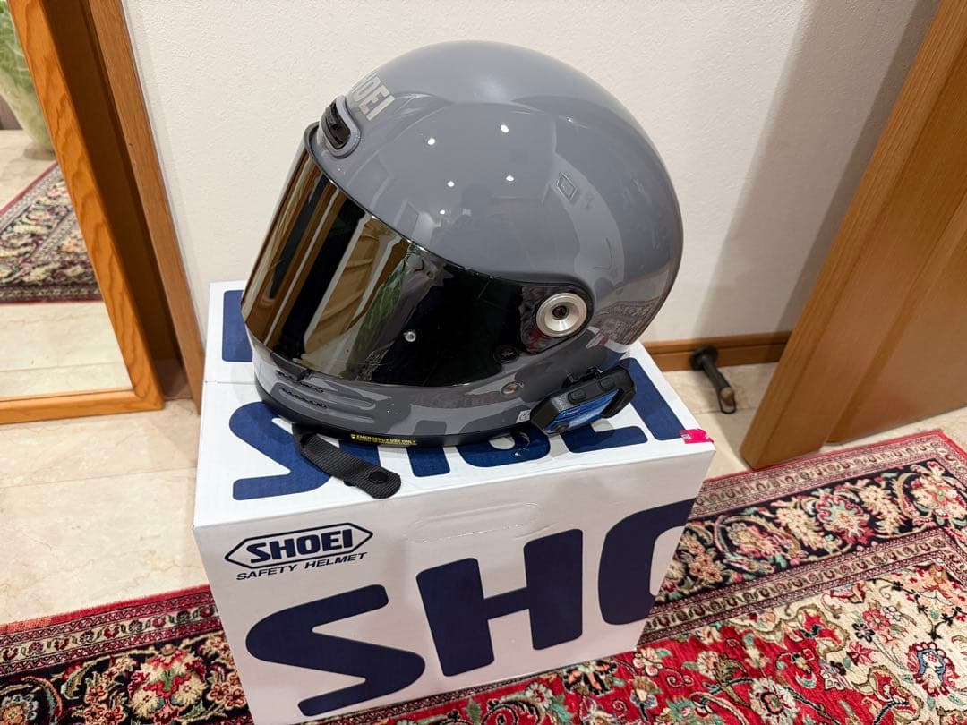 SHOEI フルフェイスヘルメット グレー ミラーシールド glamstar