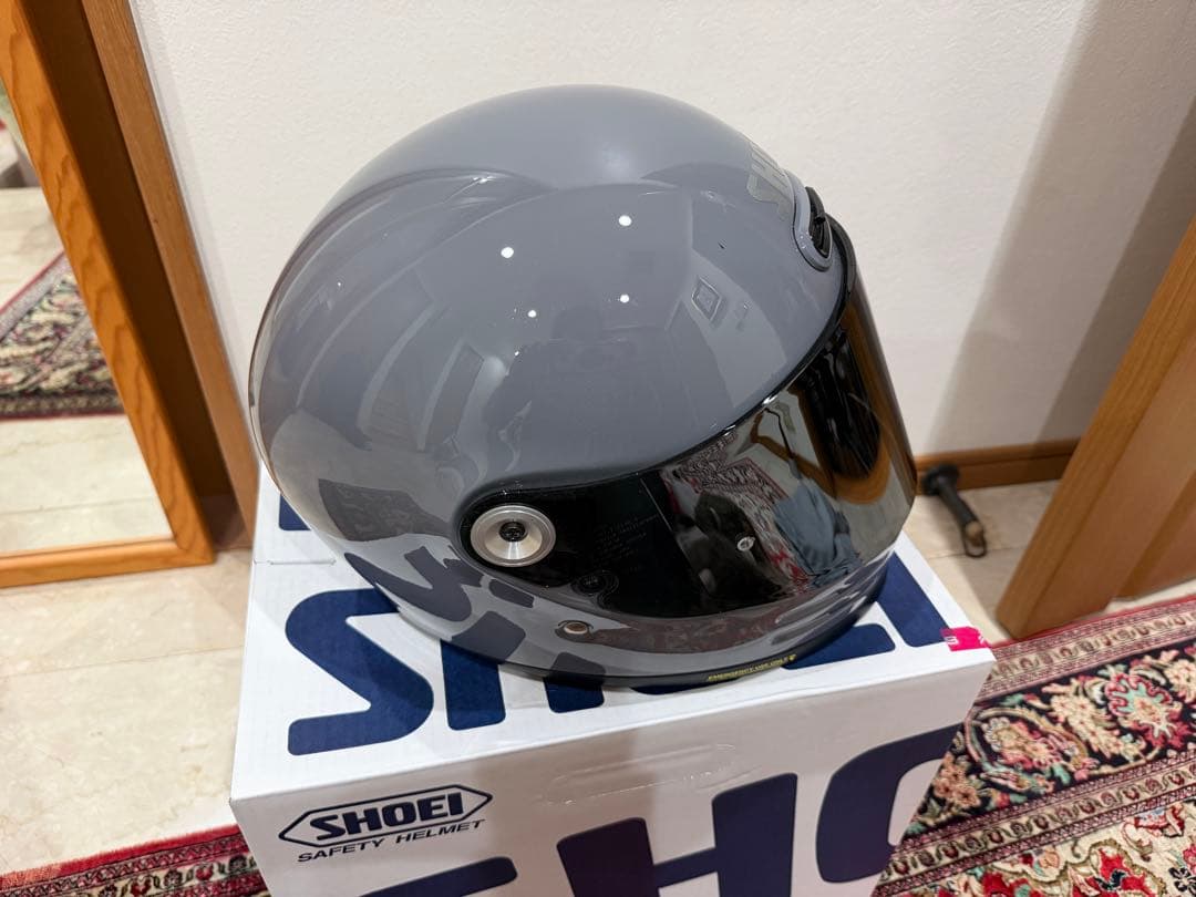 SHOEI フルフェイスヘルメット グレー ミラーシールド glamstar
