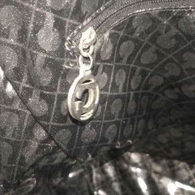 ✨美品✨GHERARDINI　ソフティー　トートバッグ　ブラック × ラメ　A4