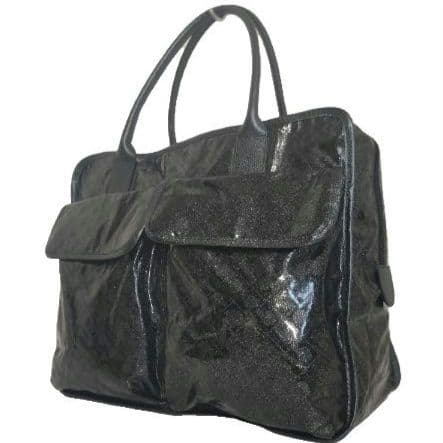 ✨美品✨GHERARDINI　ソフティー　トートバッグ　ブラック × ラメ　A4