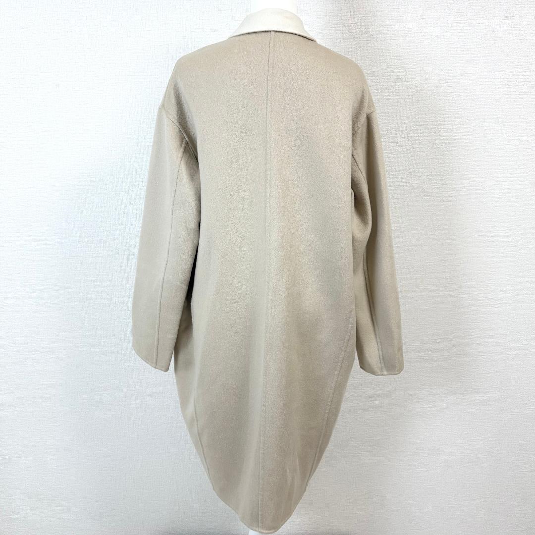 DAISY LIN FOXEY カシミヤコート リバーシブル F ベージュ×白