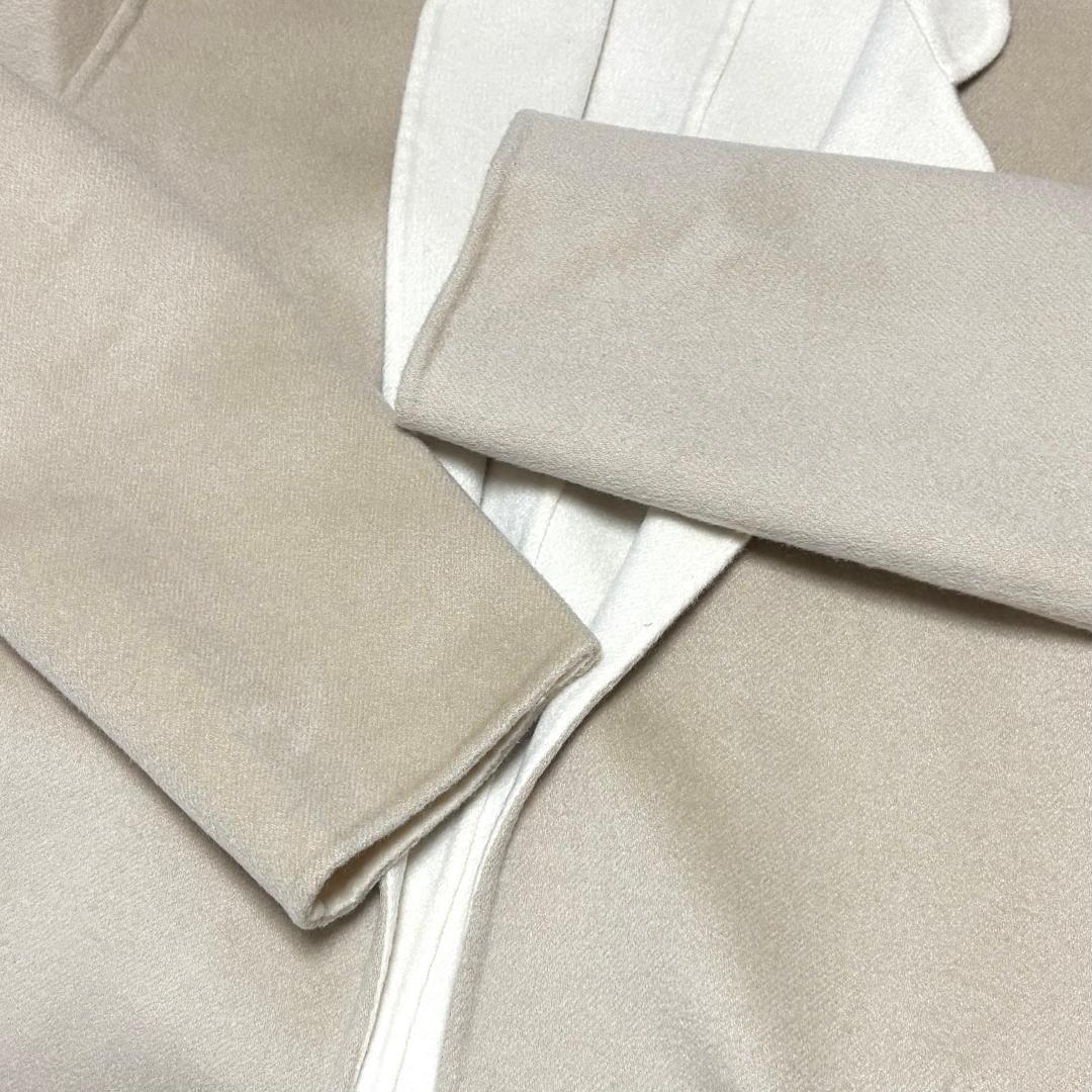 DAISY LIN FOXEY カシミヤコート リバーシブル F ベージュ×白