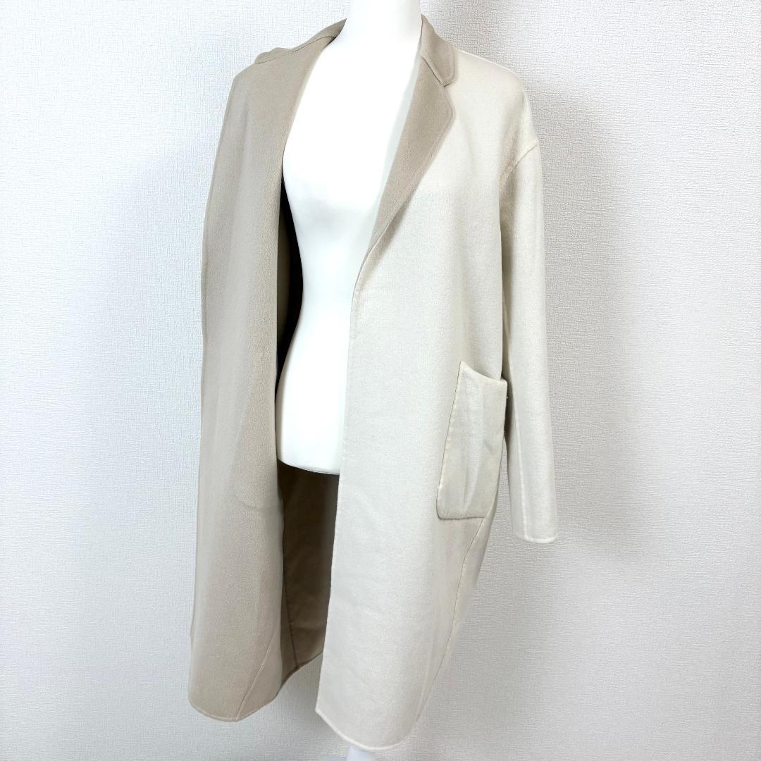 DAISY LIN FOXEY カシミヤコート リバーシブル F ベージュ×白