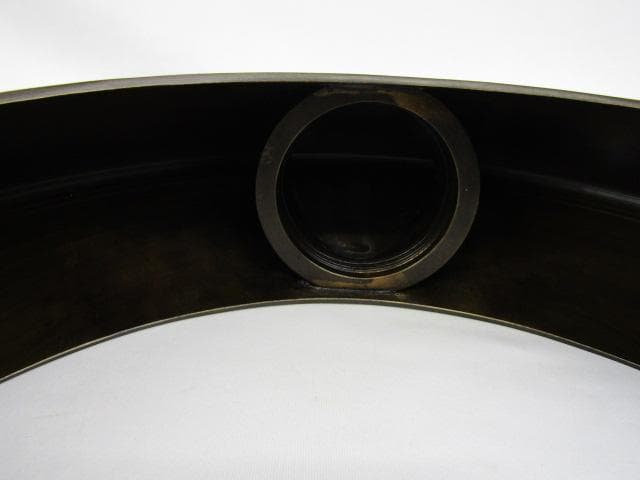 u*d様 唐銅製 吊花生 満月 尺0 高さ33ｃｍ 重量1.9ｋｇ 花鎖付 Y5