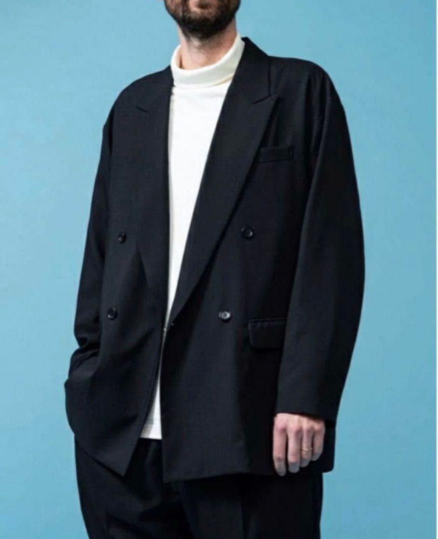 ミスターオリーブ　ブラック ダブルブレスト ジャケット セット