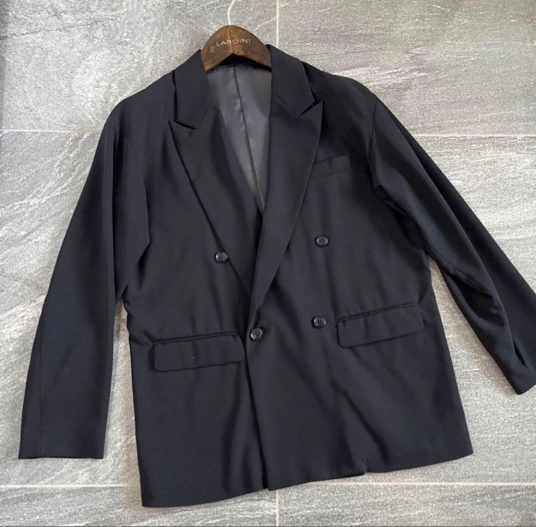 ミスターオリーブ　ブラック ダブルブレスト ジャケット セット