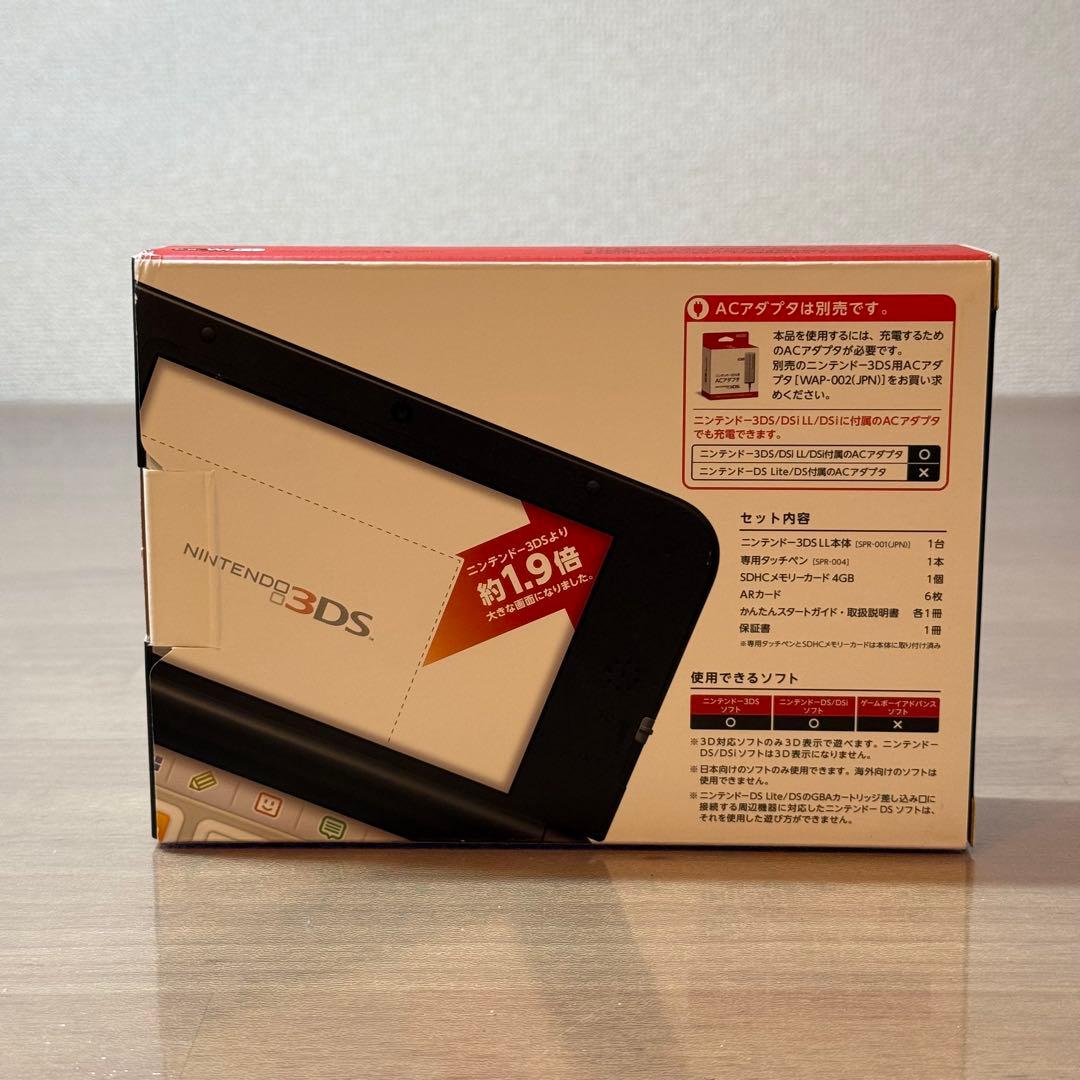 4-175 ニンテンドー3DS LL レッド×ブラック 箱付き
