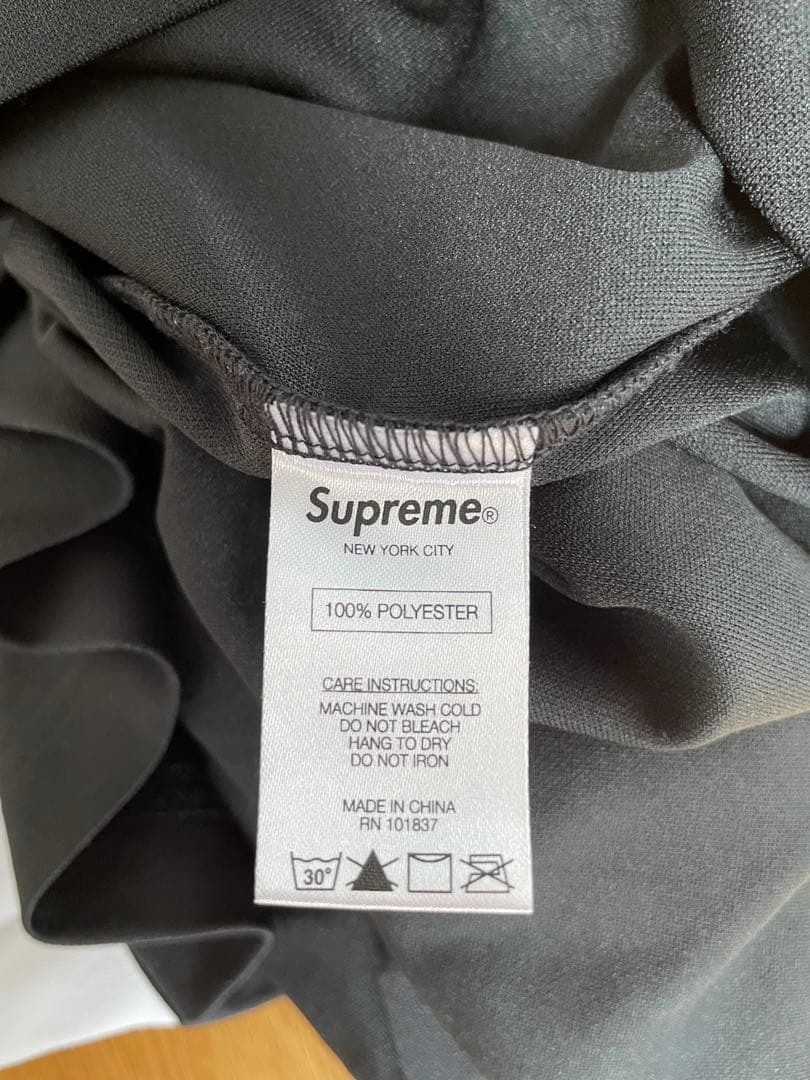 Supreme 黒 長袖ポロシャツ S